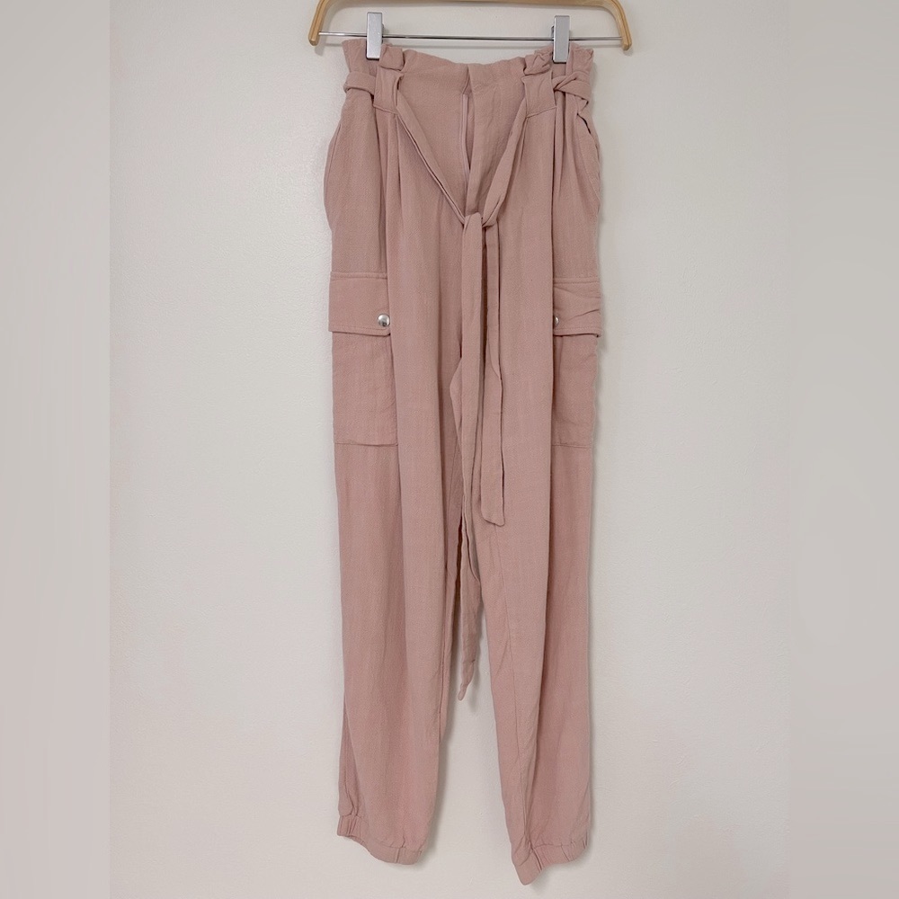 NWOT Paperbag Waist Pants Pink